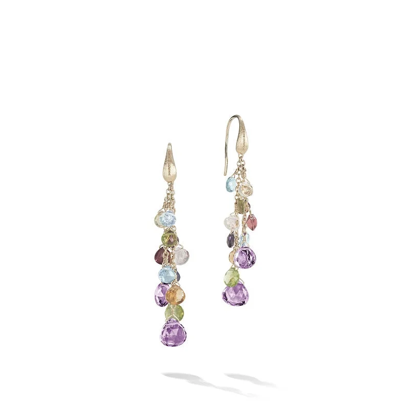 Marco Bicego Paradise 18ct Yellow Gold Multicolour Gemstone Drop Earrings