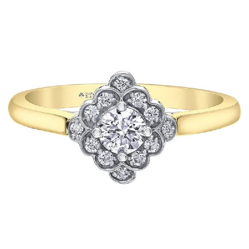 Channel - Set Women's Diamond Rings with Diamonds Securely Held in a Metal Groove for DurabilityTwo-Tone Gold Tides of Love Canadian Diamond Engagement Ring Channel - Set Women's Diamond Rings with Diamonds Securely Held in a Metal Groove for DurabilityTwo-Tone Gold Tides of Love Canadian Diamond Engagement Ring