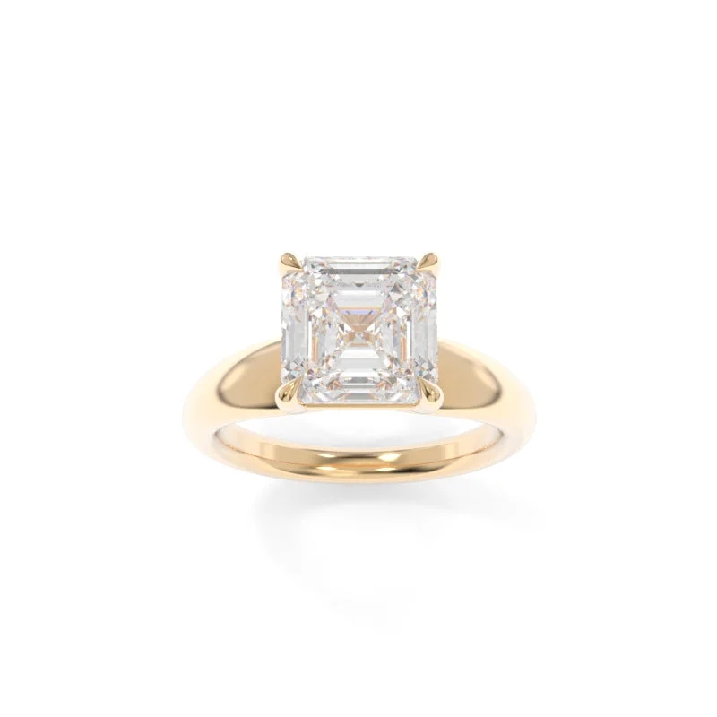 Men's Tourmaline Engagement Rings in 18K Two - Tone Gold with a Floral - Inspired SettingArden Solitaire Asscher