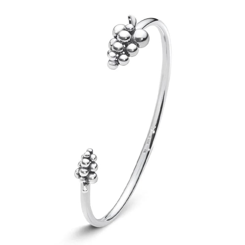 Flexible Silicone Bangles with Glow - in - the - Dark Features Georg Jensen Moonlight Grapes Sterling Silver Grape Bangle Flexible Silicone Bangles with Glow - in - the - Dark Features Georg Jensen Moonlight Grapes Sterling Silver Grape Bangle