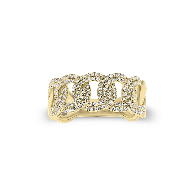 Adjustable Fashion Rings in Leather and Brass with a Tribal - Inspired DesignDiamond Circle Links Ring Adjustable Fashion Rings in Leather and Brass with a Tribal - Inspired DesignDiamond Circle Links Ring