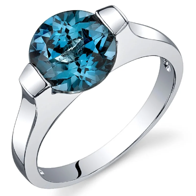 Moonstone Gemstone Rings in Silver - Plated Copper with a Celtic - Inspired Pattern for a Mystical VibeSterling Silver 2.25 ct London Blue Topaz Solitaire Ring Moonstone Gemstone Rings in Silver - Plated Copper with a Celtic - Inspired Pattern for a Mystical VibeSterling Silver 2.25 ct London Blue Topaz Solitaire Ring