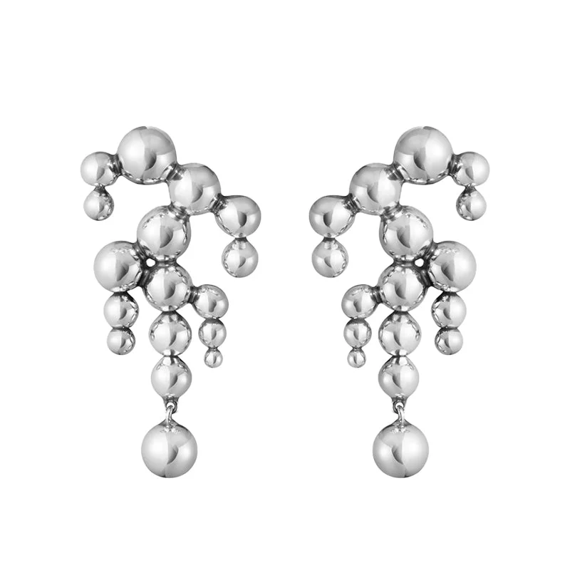 Georg Jensen Moonlight Grapes Sterling Silver Chandelier Earrings Pair