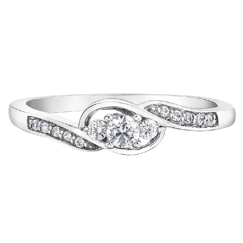 Channel - Set Women's Diamond Rings with Diamonds Securely Held in a Metal Groove for DurabilityBypass Style Diamond Ring Channel - Set Women's Diamond Rings with Diamonds Securely Held in a Metal Groove for DurabilityBypass Style Diamond Ring