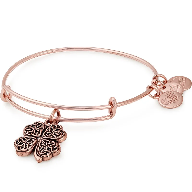Adjustable Fabric Bangles with Embroidered Floral Designs Alex And Ani Rose Gold Four Leaf Clover Charm Bangle Adjustable Fabric Bangles with Embroidered Floral Designs Alex And Ani Rose Gold Four Leaf Clover Charm Bangle