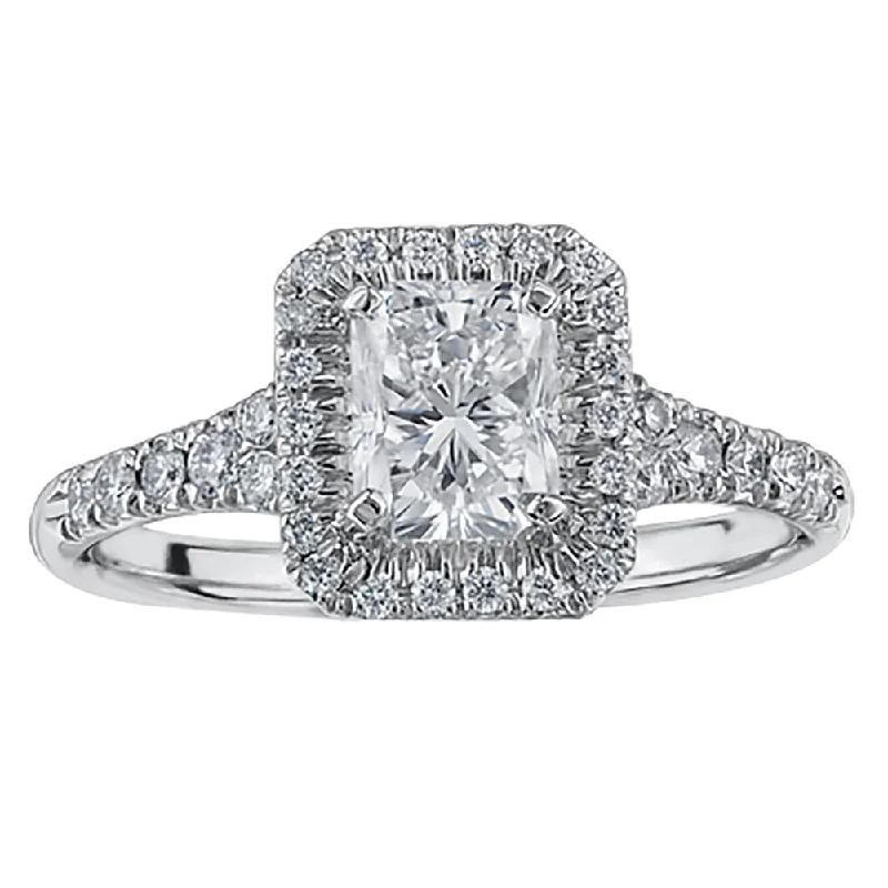 Heart - Shaped Women's Diamond Rings in Rose Gold for a Romantic and Symbolic GiftRadiant Cut Canadian Diamond Ring with Halo Heart - Shaped Women's Diamond Rings in Rose Gold for a Romantic and Symbolic GiftRadiant Cut Canadian Diamond Ring with Halo