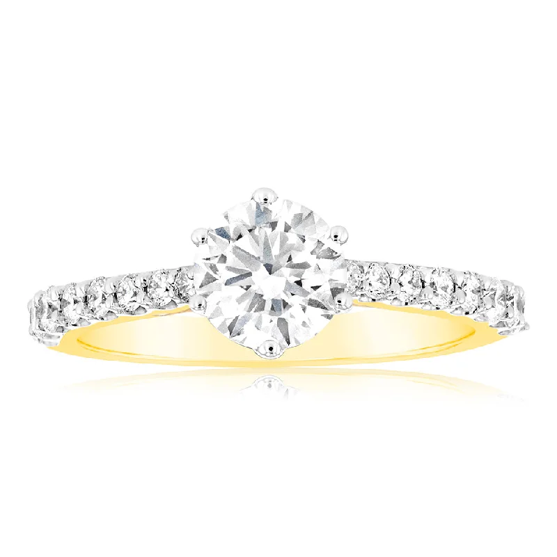 Princess - Cut Women's Diamond Rings in White Gold with a High - Clarity Diamond for a Modern LookLuminesce Lab Grown 18ct Yellow Gold 1 Carat Diamond Solitaire Fancy Ring Princess - Cut Women's Diamond Rings in White Gold with a High - Clarity Diamond for a Modern LookLuminesce Lab Grown 18ct Yellow Gold 1 Carat Diamond Solitaire Fancy Ring