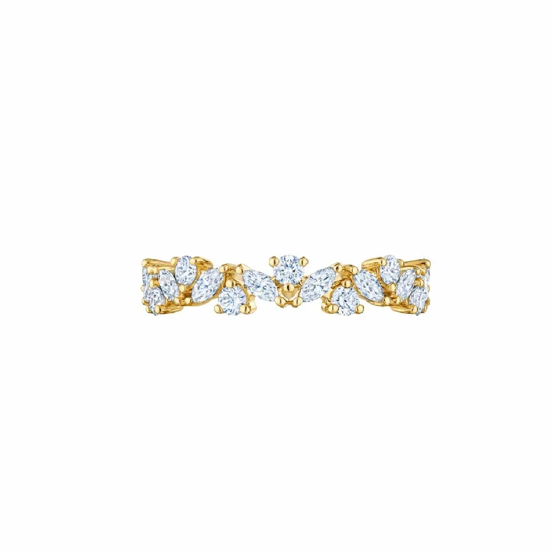 Enamel - Coated Fashion Rings in Bright Colors with Animal - Print PatternsDiamond Partway Band Enamel - Coated Fashion Rings in Bright Colors with Animal - Print PatternsDiamond Partway Band