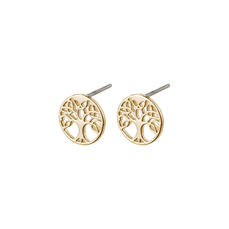 Magnetic - Back Stud Earrings in Black for Easy and Comfortable WearGEORGINA earstuds gold-plated