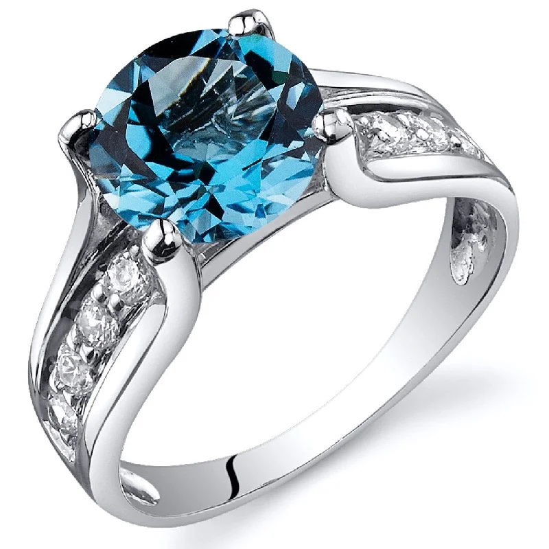 Agate Gemstone Rings in Sterling Silver with a Mosaic - Inspired Inlay for a Bohemian StyleSterling Silver 2.25 ct Swiss Blue Topaz Birthstone Ring Agate Gemstone Rings in Sterling Silver with a Mosaic - Inspired Inlay for a Bohemian StyleSterling Silver 2.25 ct Swiss Blue Topaz Birthstone Ring