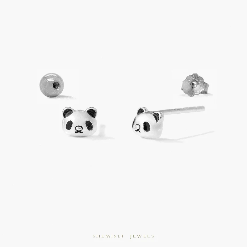 Two - Tone Gold and Silver Plated Clover Stud Earrings for a Lucky and Stylish SymbolDainty Panda Stud Earrings, Unisex, Sterling Silver SHEMISLI - SS958 Butterfly End, SS959 Screw Ball End (Type A) Two - Tone Gold and Silver Plated Clover Stud Earrings for a Lucky and Stylish SymbolDainty Panda Stud Earrings, Unisex, Sterling Silver SHEMISLI - SS958 Butterfly End, SS959 Screw Ball End (Type A)