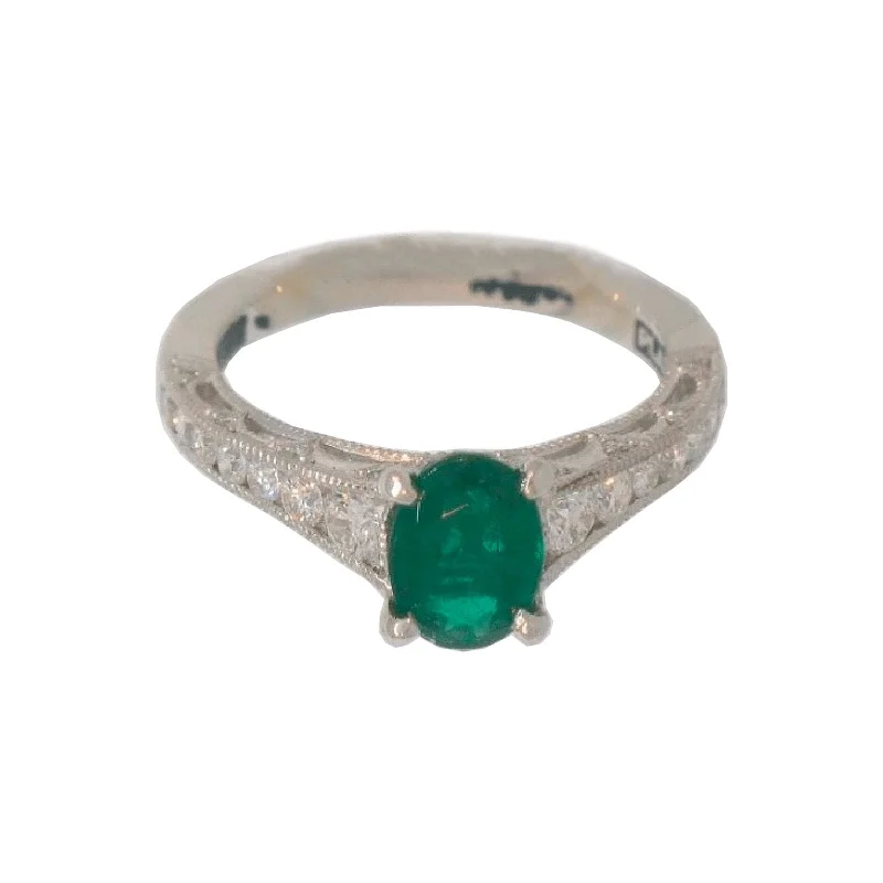 Vintage - Reproduction Fashion Rings in Bronze with Cameo - Style MedallionsEmerald and Diamond Ring Vintage - Reproduction Fashion Rings in Bronze with Cameo - Style MedallionsEmerald and Diamond Ring