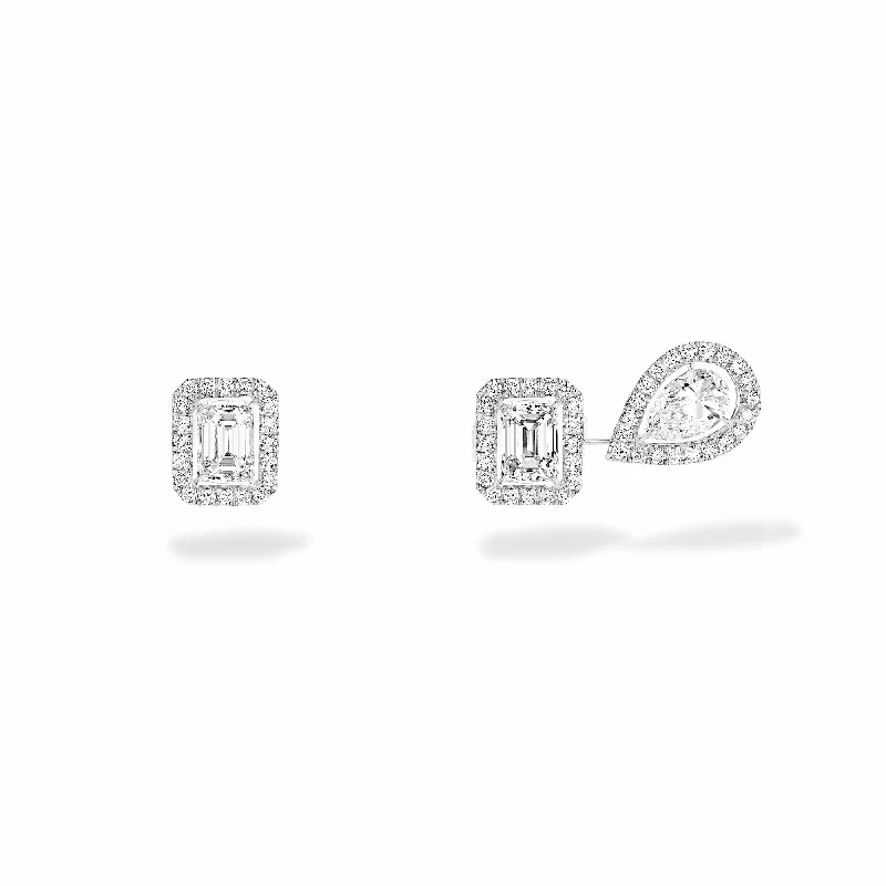 Messika My Twin 1 + 2 18ct White Gold 0.81ct Diamond Stud Earrings