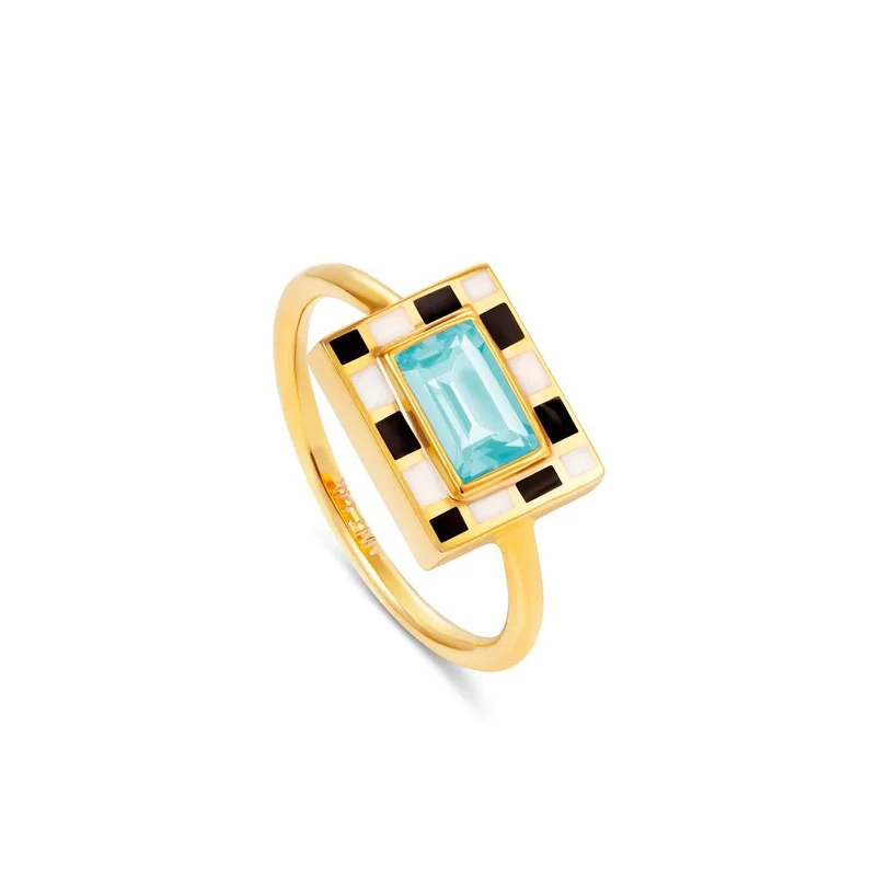 Vintage - Reproduction Fashion Rings in Bronze with Cameo - Style MedallionsBlue Topaz Lets Play Chess Good Move Ring Vintage - Reproduction Fashion Rings in Bronze with Cameo - Style MedallionsBlue Topaz Lets Play Chess Good Move Ring
