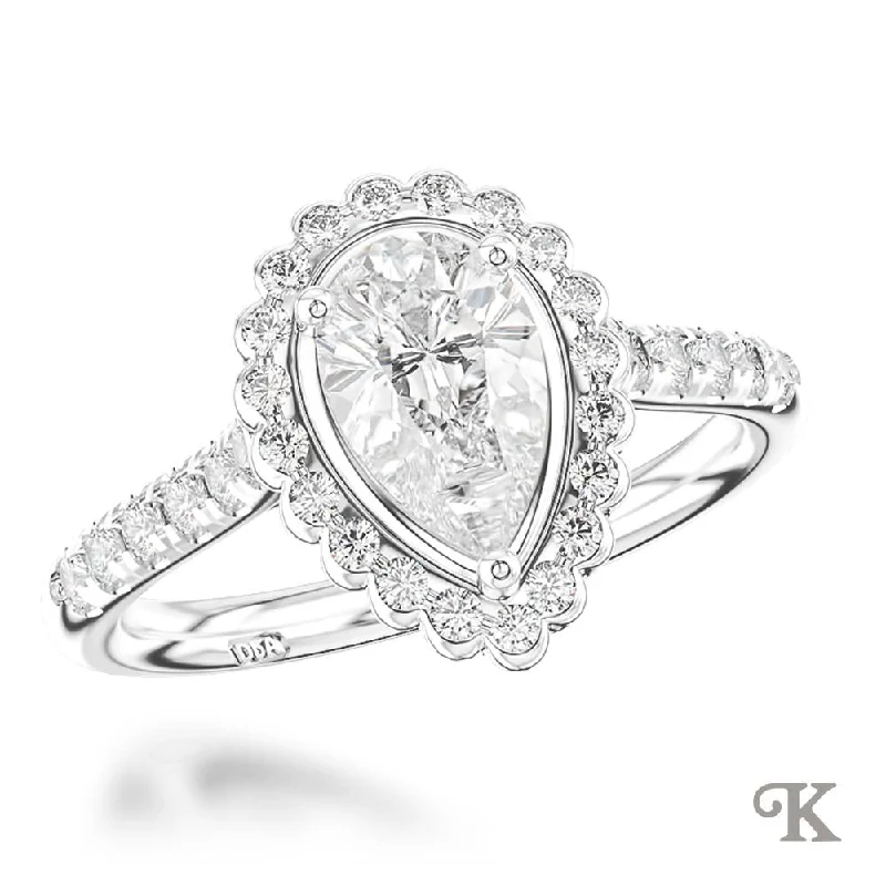 Men's Alexandrite Engagement Rings in Platinum with a Hidden Halo of DiamondsFaroe Pear Halo Men's Alexandrite Engagement Rings in Platinum with a Hidden Halo of DiamondsFaroe Pear Halo