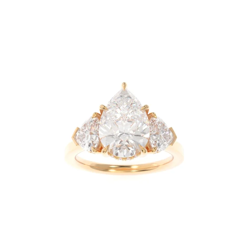Men's Sapphire Engagement Rings in 18K White Gold with Pave Diamond AccentsMichelle Solitaire (Heart Version) Pear Men's Sapphire Engagement Rings in 18K White Gold with Pave Diamond AccentsMichelle Solitaire (Heart Version) Pear