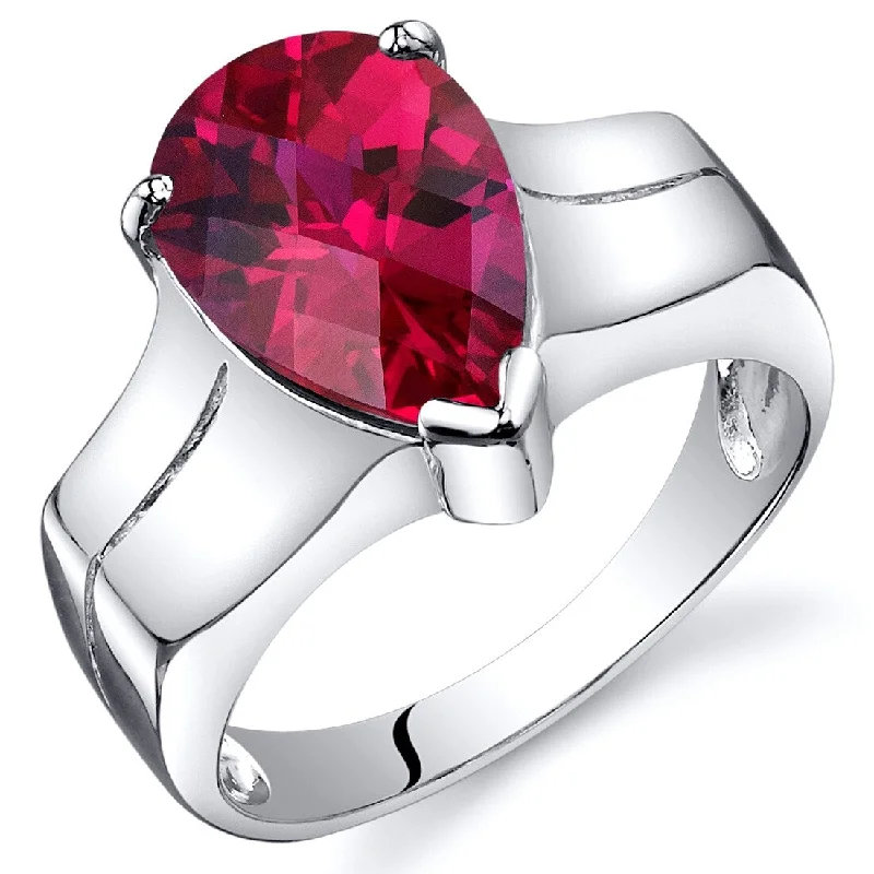 Ruby Gemstone Rings in 14K Yellow Gold with a Solitaire Setting for a Classic and Bold StatementSterling Silver 3.75 ct Created Ruby Solitaire Ring Ruby Gemstone Rings in 14K Yellow Gold with a Solitaire Setting for a Classic and Bold StatementSterling Silver 3.75 ct Created Ruby Solitaire Ring