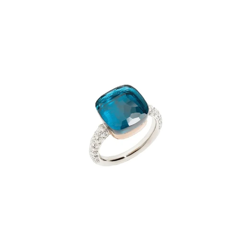 Bohemian - Style Fashion Rings with Turquoise and Silver Filigree for a Free - Spirited LookLondon Blue Topaz and Diamond Nudo Maxi Ring Bohemian - Style Fashion Rings with Turquoise and Silver Filigree for a Free - Spirited LookLondon Blue Topaz and Diamond Nudo Maxi Ring