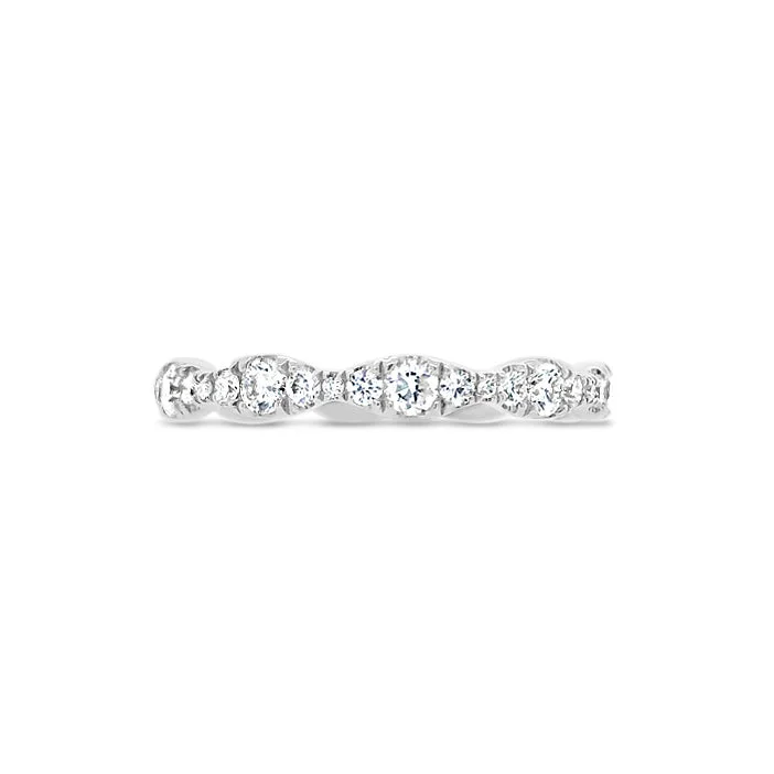 Fashion Rings with Initial Charms in Silver - Plated Metal for a Custom AccessoryDiamond Stacking Eternity Ring Fashion Rings with Initial Charms in Silver - Plated Metal for a Custom AccessoryDiamond Stacking Eternity Ring