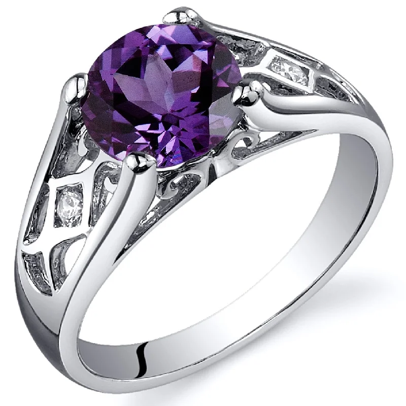 Moonstone Gemstone Rings in Silver - Plated Copper with a Celtic - Inspired Pattern for a Mystical VibeSterling Silver 1.75 ct Color-changing Alexandrite Solitaire Ring Moonstone Gemstone Rings in Silver - Plated Copper with a Celtic - Inspired Pattern for a Mystical VibeSterling Silver 1.75 ct Color-changing Alexandrite Solitaire Ring