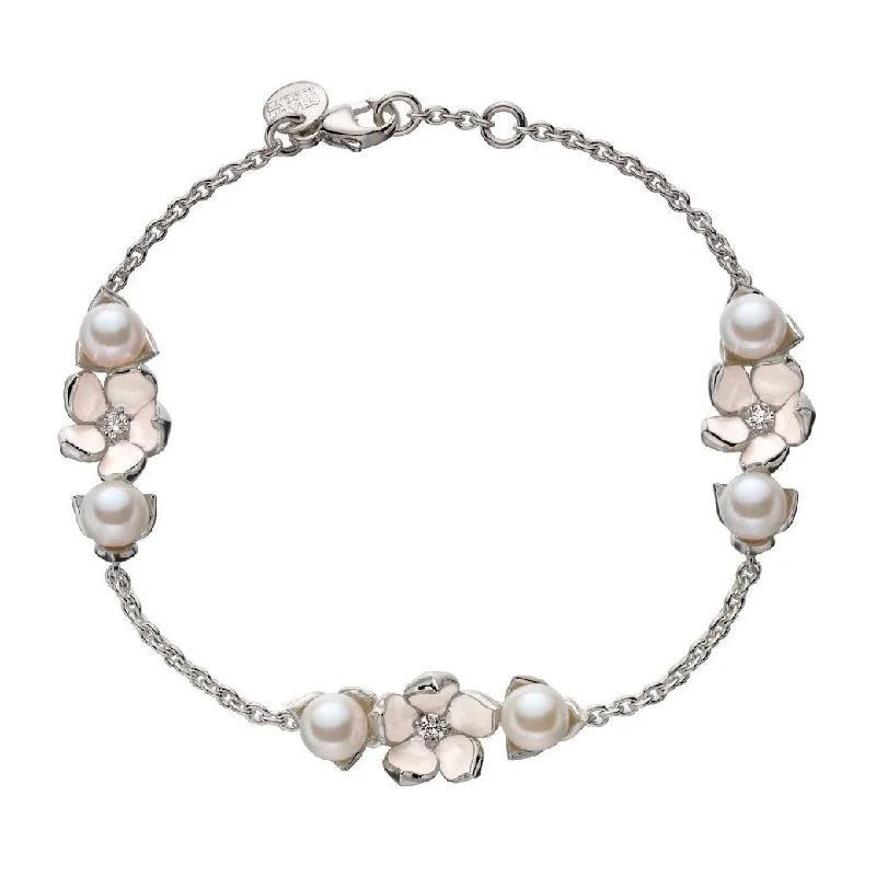 Shaun Leane Cherry Blossom Silver Three Flower Bracelet