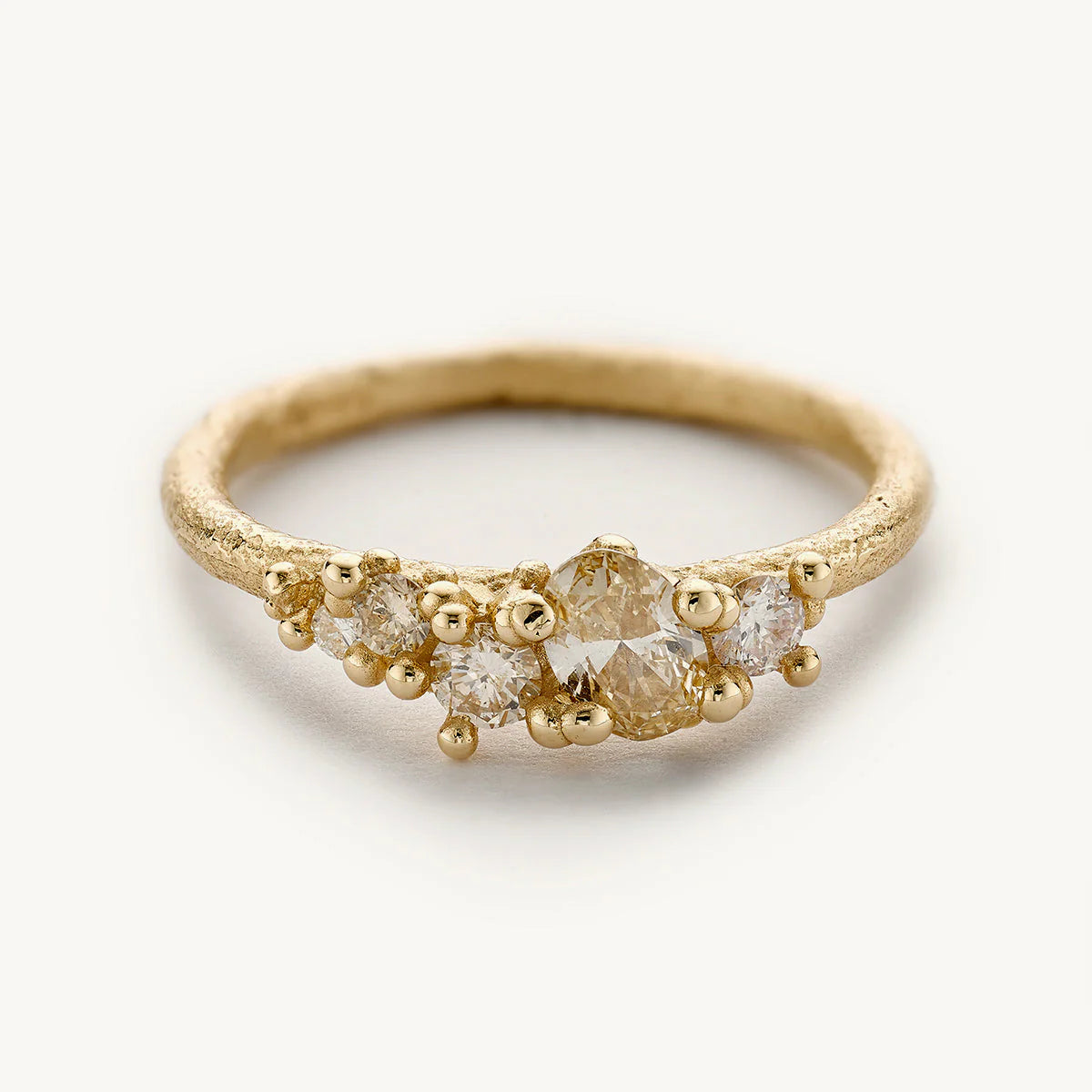 Men's Emerald Engagement Rings with 14K Yellow Gold and Vintage - Style FiligreeMixed Diamond Asymmetric Ring Men's Emerald Engagement Rings with 14K Yellow Gold and Vintage - Style FiligreeMixed Diamond Asymmetric Ring