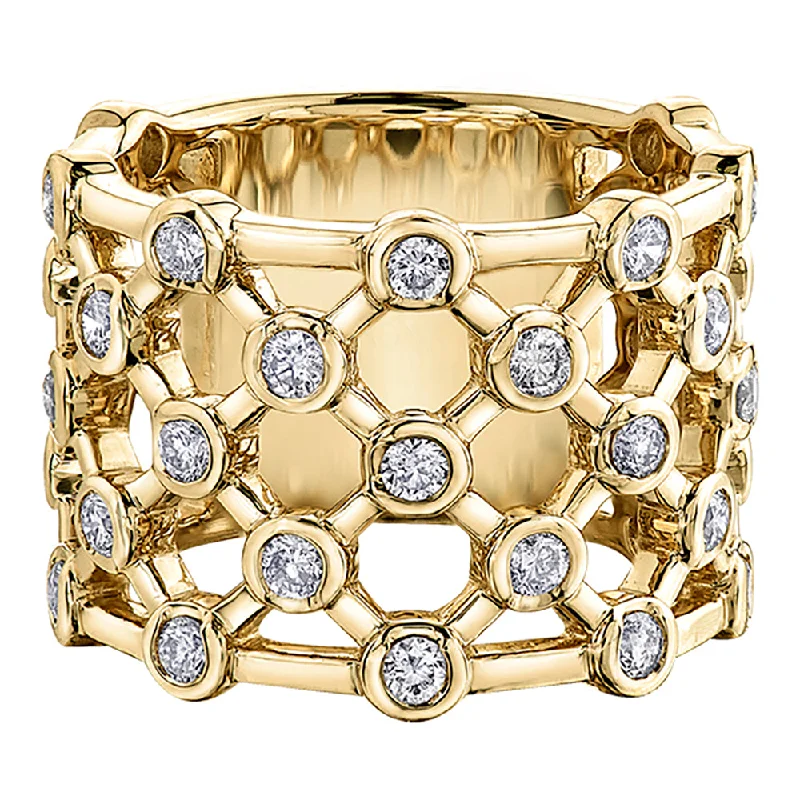 Women's Diamond Rings with Amethyst and Diamond Combinations for a Purple - Hued EleganceUnique Diamond Right Hand Honeycomb Ring Women's Diamond Rings with Amethyst and Diamond Combinations for a Purple - Hued EleganceUnique Diamond Right Hand Honeycomb Ring