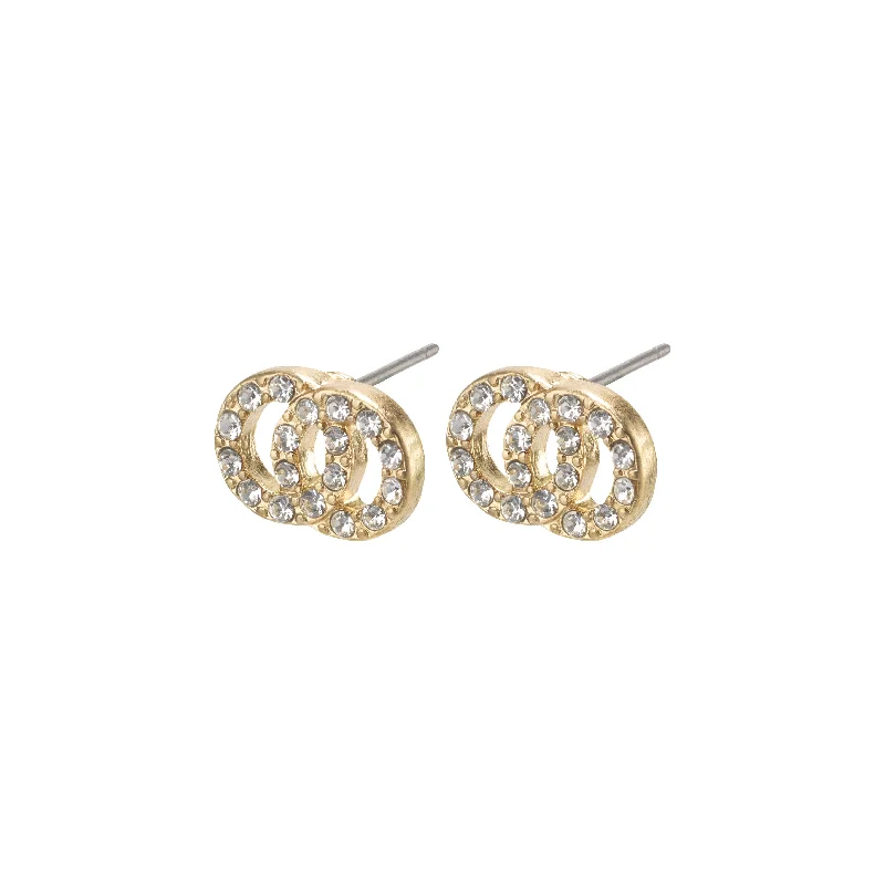 Adjustable - Back Crystal Stud Earrings in Clear for a Sparkling and Versatile PieceVICTORIA crystal earrings gold-plated Adjustable - Back Crystal Stud Earrings in Clear for a Sparkling and Versatile PieceVICTORIA crystal earrings gold-plated