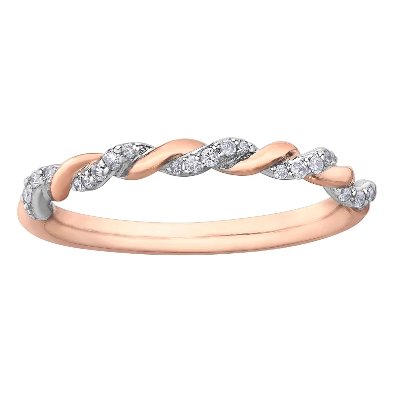 Cushion - Cut Women's Diamond Rings in Platinum with a Soft and Romantic AppearanceTwo-Tone Gold Diamond Twist Band Cushion - Cut Women's Diamond Rings in Platinum with a Soft and Romantic AppearanceTwo-Tone Gold Diamond Twist Band
