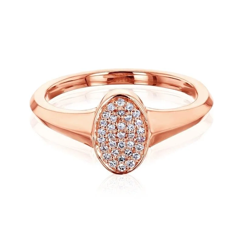 Women's Diamond Rings with Opal Inlays and Diamond Accents for a Mysterious and Iridescent LookAnnello by Kobelli 10k Rose Gold Cluster Diamond Stippled Oval Ring (HI/I) Women's Diamond Rings with Opal Inlays and Diamond Accents for a Mysterious and Iridescent LookAnnello by Kobelli 10k Rose Gold Cluster Diamond Stippled Oval Ring (HI/I)