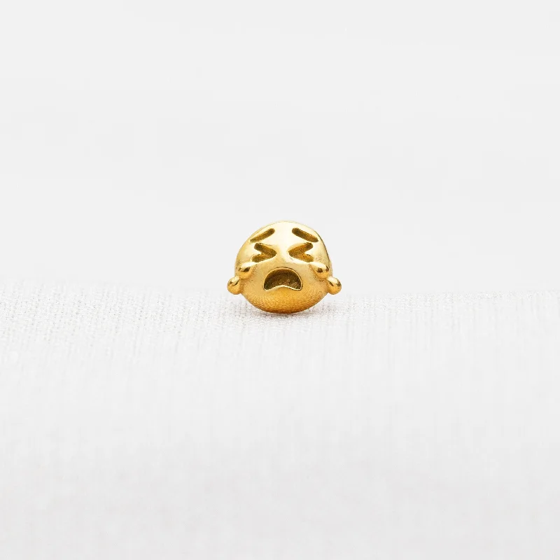 14K Gold Plated Heart - Shaped Stud Earrings for a Romantic and Feminine LookTiny Crying Sad Face Emoji Threadless Flat Back Earrings, 20,18,16ga, 5-10mm Unisex, Surgical Steel SHEMISLI SS1006 14K Gold Plated Heart - Shaped Stud Earrings for a Romantic and Feminine LookTiny Crying Sad Face Emoji Threadless Flat Back Earrings, 20,18,16ga, 5-10mm Unisex, Surgical Steel SHEMISLI SS1006