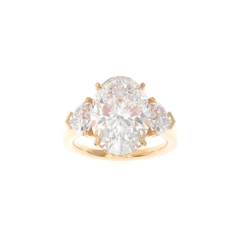 Men's Tourmaline Engagement Rings in 18K Two - Tone Gold with a Floral - Inspired SettingMichelle Solitaire (Heart Version) Oval Men's Tourmaline Engagement Rings in 18K Two - Tone Gold with a Floral - Inspired SettingMichelle Solitaire (Heart Version) Oval