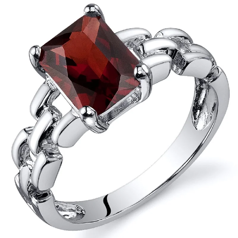 Moonstone Gemstone Rings in Silver - Plated Copper with a Celtic - Inspired Pattern for a Mystical VibeSterling Silver 1.75 ct Garnet Solitaire Ring Moonstone Gemstone Rings in Silver - Plated Copper with a Celtic - Inspired Pattern for a Mystical VibeSterling Silver 1.75 ct Garnet Solitaire Ring