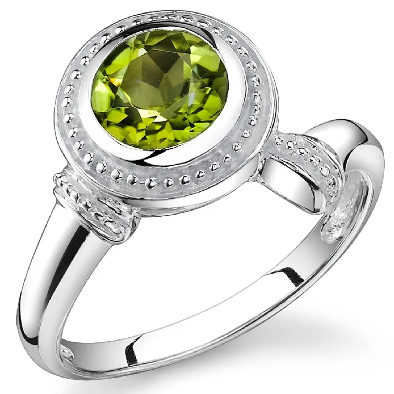 Turquoise Gemstone Rings in 925 Silver with a Southwestern - Inspired Design for a Rustic CharmSterling Silver 1.5 ct Peridot Solitaire Ring Turquoise Gemstone Rings in 925 Silver with a Southwestern - Inspired Design for a Rustic CharmSterling Silver 1.5 ct Peridot Solitaire Ring