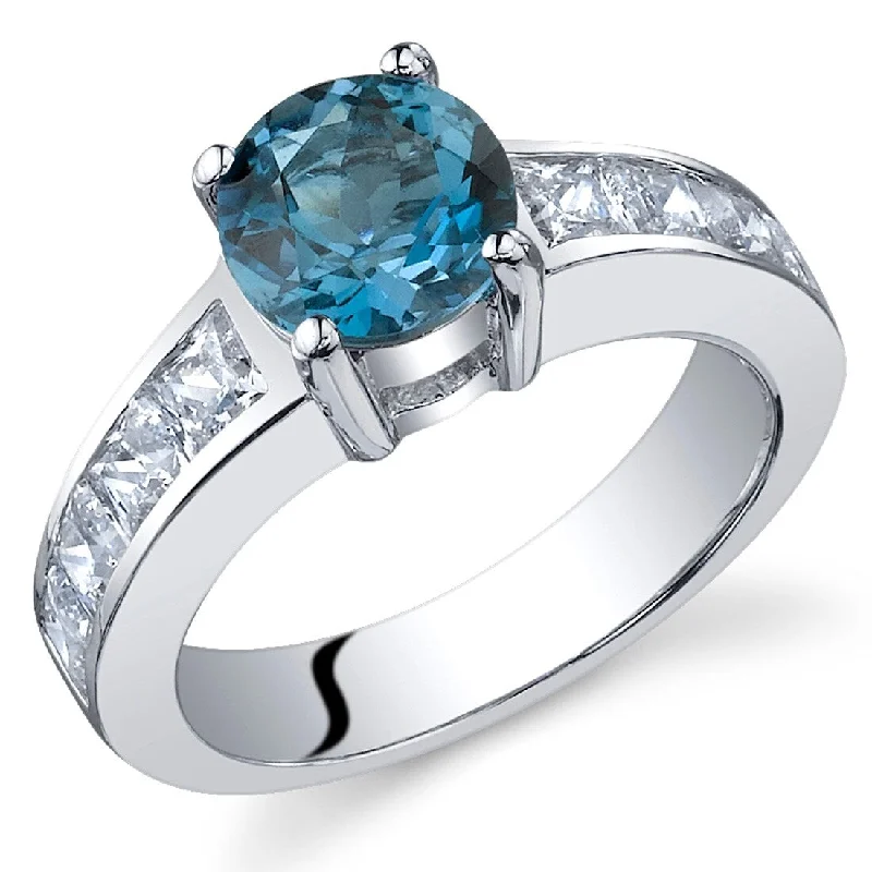 Tourmaline Gemstone Rings in 18K Two - Tone Gold with a Floral - Shaped Setting for a Feminine TouchSterling Silver 1.5 ct London Blue Topaz Promise Ring Tourmaline Gemstone Rings in 18K Two - Tone Gold with a Floral - Shaped Setting for a Feminine TouchSterling Silver 1.5 ct London Blue Topaz Promise Ring
