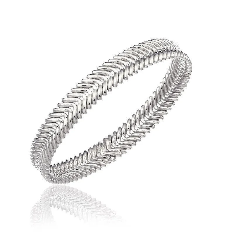 Wood - Carved Bangles with Intricate Celtic Patterns Chimento Armillas 18ct White Gold Arrow Head Bangle Wood - Carved Bangles with Intricate Celtic Patterns Chimento Armillas 18ct White Gold Arrow Head Bangle