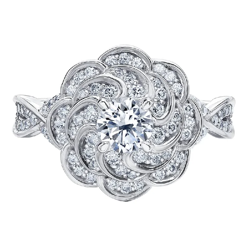 Cluster - Style Women's Diamond Rings with Multiple Small Diamonds Arranged in a Stunning PatternFloral Inspired Tides of Love Canadian Diamond Ring Cluster - Style Women's Diamond Rings with Multiple Small Diamonds Arranged in a Stunning PatternFloral Inspired Tides of Love Canadian Diamond Ring