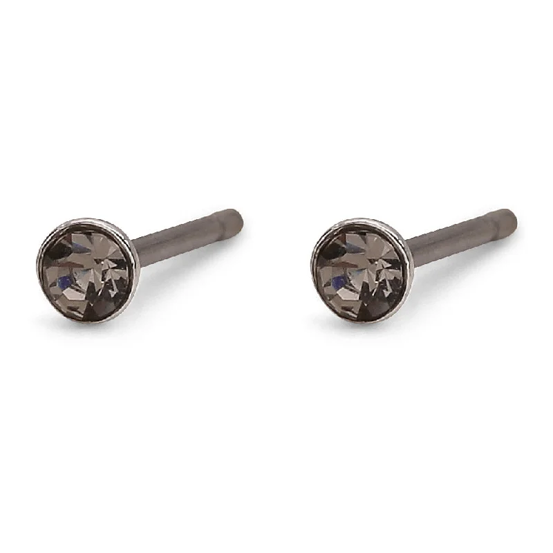 Two - Tone Gold and Silver Plated Clover Stud Earrings for a Lucky and Stylish SymbolYANA micro crystal earstuds grey/silver-plated Two - Tone Gold and Silver Plated Clover Stud Earrings for a Lucky and Stylish SymbolYANA micro crystal earstuds grey/silver-plated