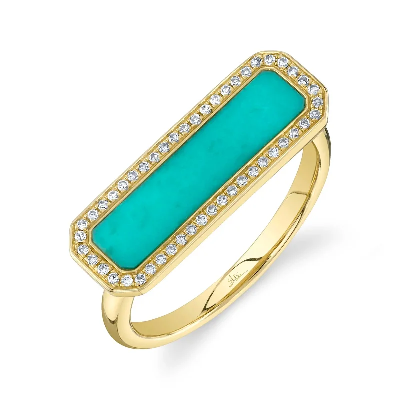 Beaded Fashion Rings in Natural Stones and Cotton Cord for a Handmade AestheticComposite Turquoise and Diamond Bar Ring Beaded Fashion Rings in Natural Stones and Cotton Cord for a Handmade AestheticComposite Turquoise and Diamond Bar Ring