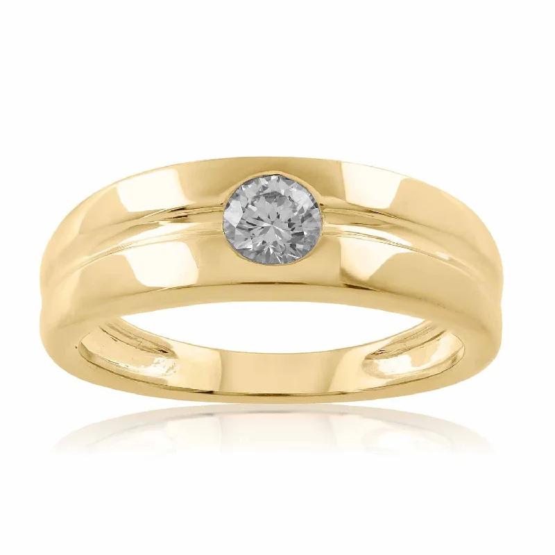 Cluster - Style Women's Diamond Rings with Multiple Small Diamonds Arranged in a Stunning Pattern18K YG Solitaire Men Diamond Ring-1PC Cluster - Style Women's Diamond Rings with Multiple Small Diamonds Arranged in a Stunning Pattern18K YG Solitaire Men Diamond Ring-1PC