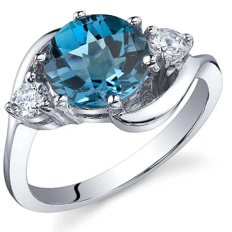 Tourmaline Gemstone Rings in 18K Two - Tone Gold with a Floral - Shaped Setting for a Feminine TouchSterling Silver 2.25 ct London Blue Topaz Birthstone Ring Tourmaline Gemstone Rings in 18K Two - Tone Gold with a Floral - Shaped Setting for a Feminine TouchSterling Silver 2.25 ct London Blue Topaz Birthstone Ring