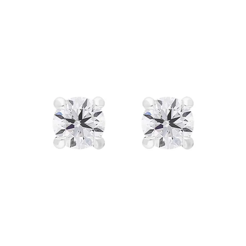 18ct White Gold 0.50ct Diamond Solitaire Stud Earrings