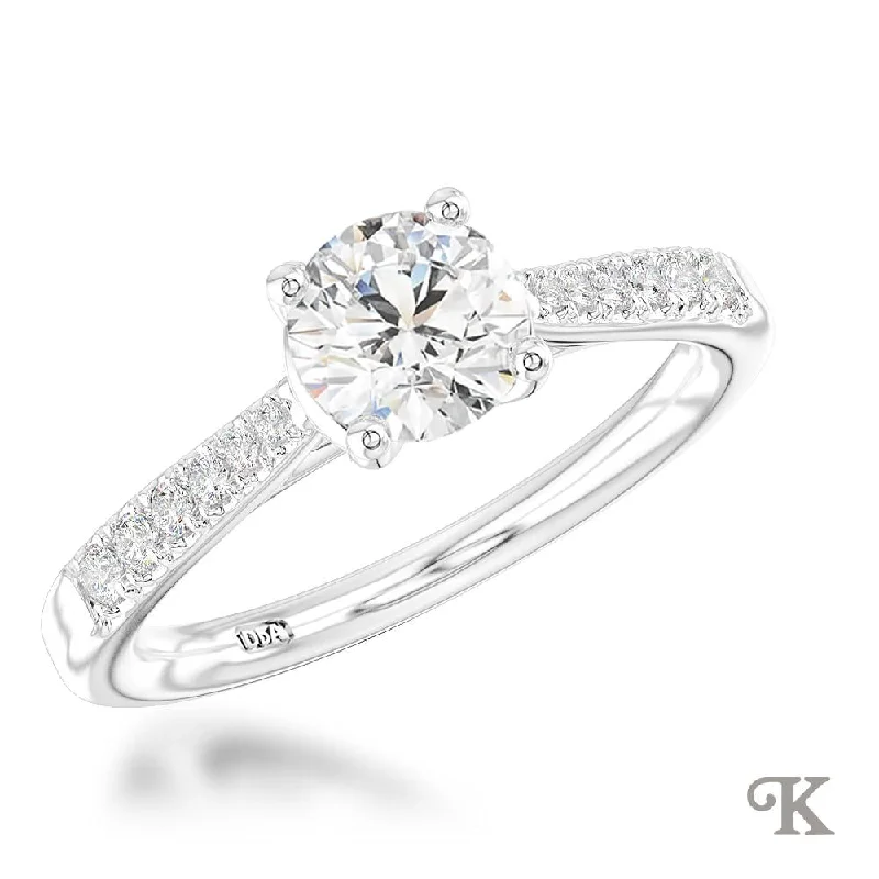 Men's Topaz Engagement Rings in 10K Gold with a Channel - Set Diamond BandSkye Classic Round Solitaire Men's Topaz Engagement Rings in 10K Gold with a Channel - Set Diamond BandSkye Classic Round Solitaire
