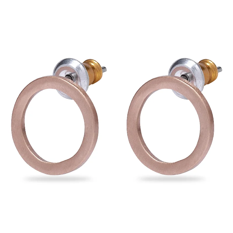 Laser - Engraved Initial Stud Earrings in Silver for a Personalized and Customized AccessoryLIV earrings rosegold-plated Laser - Engraved Initial Stud Earrings in Silver for a Personalized and Customized AccessoryLIV earrings rosegold-plated