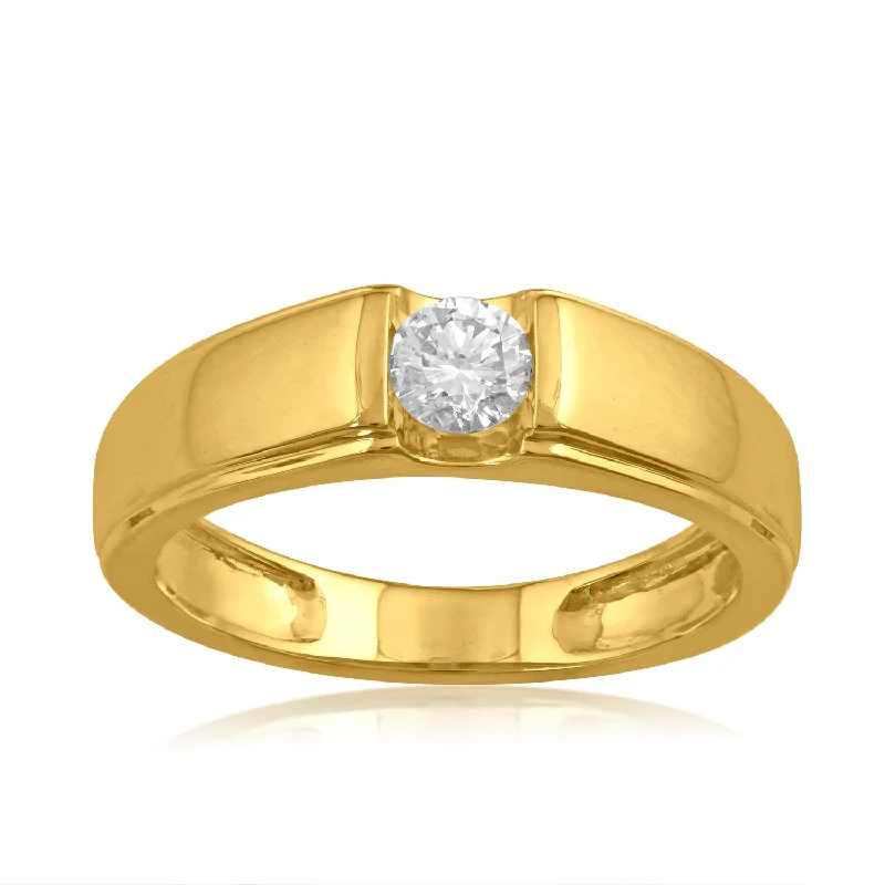 Women's Diamond Rings with Amethyst and Diamond Combinations for a Purple - Hued Elegance18K YG Men Diamond Solitaire Ring-1pc Women's Diamond Rings with Amethyst and Diamond Combinations for a Purple - Hued Elegance18K YG Men Diamond Solitaire Ring-1pc