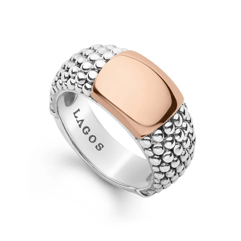 Stackable Fashion Rings in Rose - Gold Tone with Delicate Floral EngravingsRose Gold Station Caviar Ring (Size 6) Stackable Fashion Rings in Rose - Gold Tone with Delicate Floral EngravingsRose Gold Station Caviar Ring (Size 6)