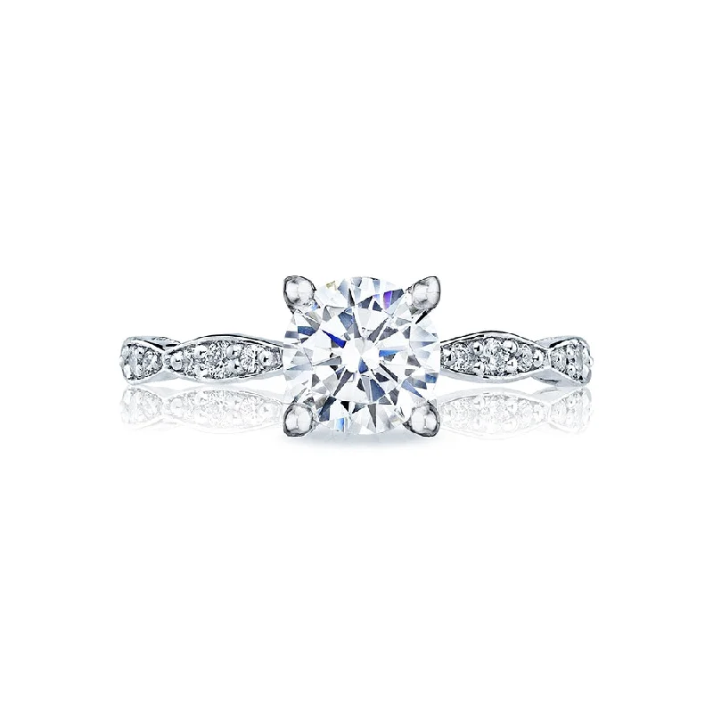 Tennis - Style Women's Diamond Rings with a Continuous Row of Diamonds for a Classic and Versatile LookTacori Petite Crescent Round Solitaire Engagement Ring Tennis - Style Women's Diamond Rings with a Continuous Row of Diamonds for a Classic and Versatile LookTacori Petite Crescent Round Solitaire Engagement Ring