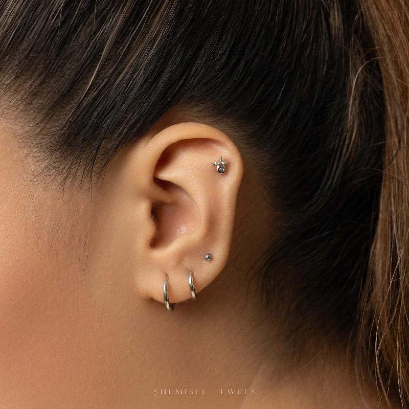 Cubic Zirconia - Encrusted Flower Stud Earrings in Pink for a Girly and Glamorous AccessoryTiny Rattlesnake, Viper Vertebrae Threadless Flat Back Earrings, 20,18,16ga, 5-10mm Unisex, Surgical Steel SHEMISLI SS1109 Cubic Zirconia - Encrusted Flower Stud Earrings in Pink for a Girly and Glamorous AccessoryTiny Rattlesnake, Viper Vertebrae Threadless Flat Back Earrings, 20,18,16ga, 5-10mm Unisex, Surgical Steel SHEMISLI SS1109