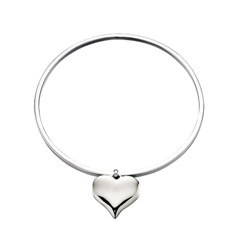 Flexible Silicone Bangles with Glow - in - the - Dark Features Little Star Sterling Silver Heart Tilda Bangle Flexible Silicone Bangles with Glow - in - the - Dark Features Little Star Sterling Silver Heart Tilda Bangle