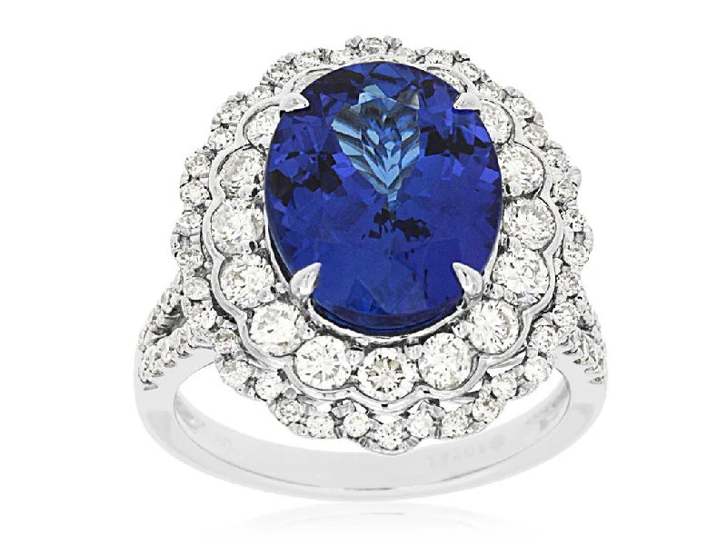 Statement - Making Fashion Rings in Gold - Plated Brass with Oversized Cubic Zirconia StonesBremer Jewelry Tanzanite and Diamond Halo Fashion Ring in 14K White Gold (6.38ctw) Statement - Making Fashion Rings in Gold - Plated Brass with Oversized Cubic Zirconia StonesBremer Jewelry Tanzanite and Diamond Halo Fashion Ring in 14K White Gold (6.38ctw)